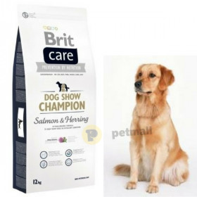 Супер премиум, хипоалергенна храна за кучета Brit Care Dog Hypoallergenic Dog Show Champion, със сьомга, херинга и бял трън